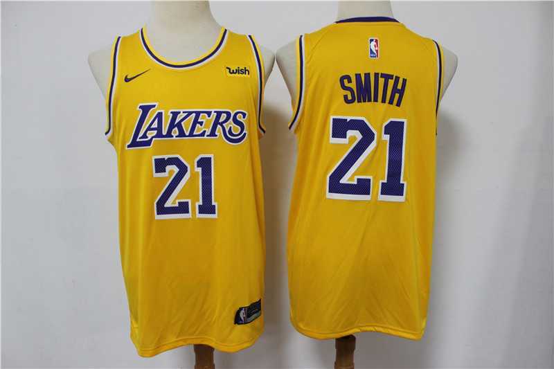 Lakers 21 J.R. Smith Yellow Nike Swingman Jersey,We sell and wholesale Lakers 21 J.R. Smith Yellow Nike Swingman Jersey on line form chian!